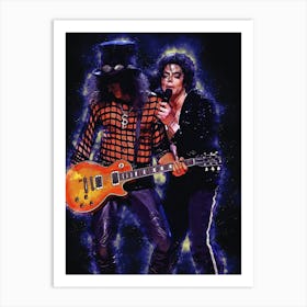 Spirit Of Michael Jackson And Slash Art Print