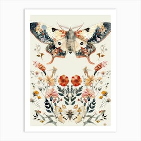 Vintage Butterflies William Morris Style 8 Art Print