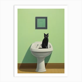 Cat In The Sink Art Print