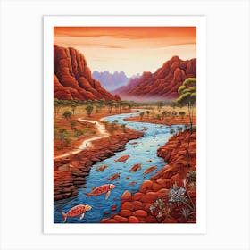 Default In The Heart Of An Australian Outback Landscape A Rive 1 (1) Art Print