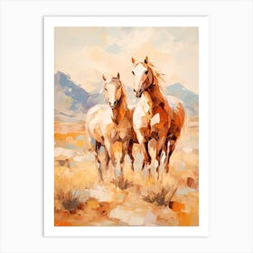 Horses Painting In Namibrand Nature Reserve, Namibia 4 Art Print