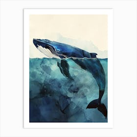 Whale animal illustration art Art Print