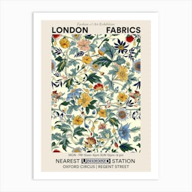 Poster Inspiring Floral London Fabrics Floral Pattern 3 Art Print