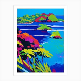 Mamanuca Islands Fiji Colourful Painting Tropical Destination Art Print