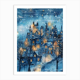 Christmas Village 1 Art Print