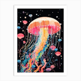Rainbow Jellyfish Illustrations 7 Art Print