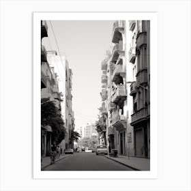 Beirut, Lebanon, Mediterranean Black And White Photography Analogue 2 Art Print