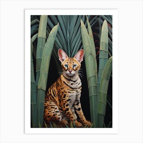 Serval 2 Tropical Animal Portrait Art Print