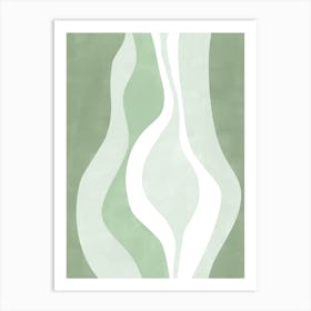 Pastel Wavy Shapes Art Print