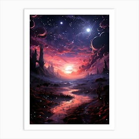 Space Landscape 1 Art Print