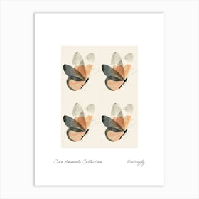 Cute Animals Collection Butterfly 2 Art Print