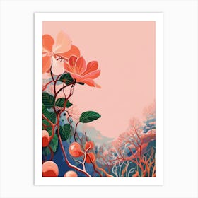 Boho Wildflower Painting Beechdrops Art Print