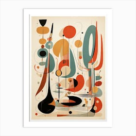 Mid Century Abstract Retros A Art Print 0 1 Art Print