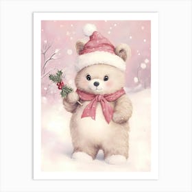 Teddy Bear Christmas Art Print