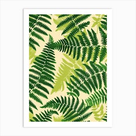 Pattern Poster Leatherleaf Fern 2 Art Print