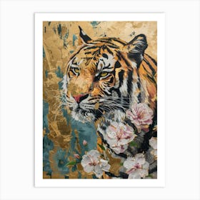 Tiger And Blossoms Art Print