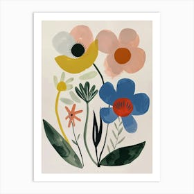 Painted Florals Everlasting Flower 3 Art Print