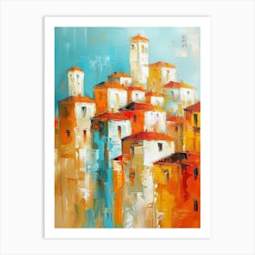 Italian Town Canvas Print Art Print