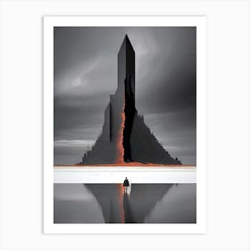 Black Obelisk Art Print