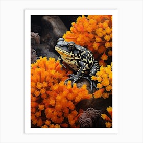 Fire Bellied Toad Realistic 2 Art Print