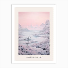 Dreamy Winter National Park Poster  Vatnajkull National Park Iceland 1 Art Print