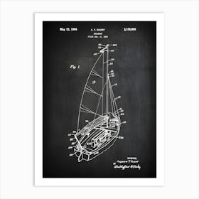 Sailboat Patent Print Sail Boat Patent Sailing Boat Art Sailing Ship Decor Sail Boat Print Sail Boat Art Patent Print Vb6201 Art Print