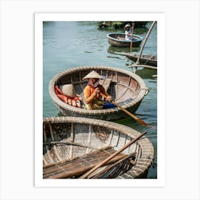 Coracle Boats Of Hoi An Vietnam Art Print