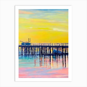 Gulfport Beach, Mississippi Bright Abstract Art Print