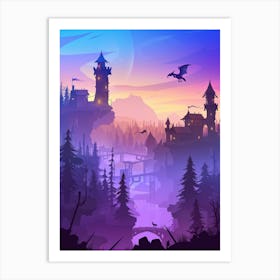 Castle In The Forest Art Print