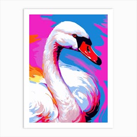 Andy Warhol Style Bird Swan 3 Art Print