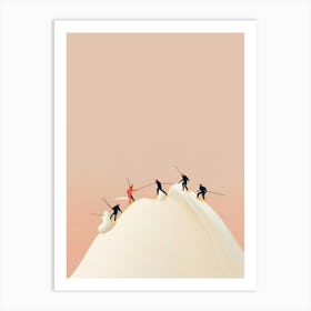 Ice Cream Skiers Art Print