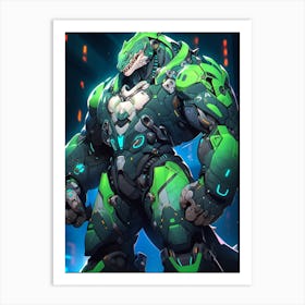 Overwatch Character T Rex Art Print