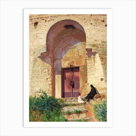 Entrance To The Mosque, Panos Terlemezian Art Print