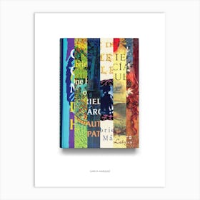 Gabriel Garcia Marquez - Book Lover Abstract Print -First Edition Covers Affiche