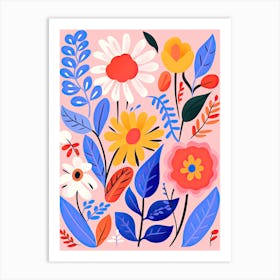 Chromatic Bloomscape; Flower Market Art Print