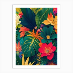 A Bohemian Painting Inspired By Botanical Elements Series - 3 Art Print