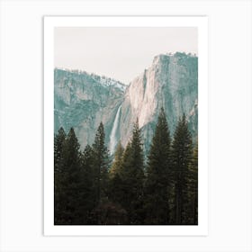 Waterfall In Yosemite Art Print