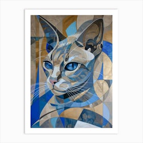 Blue Cat 14 Art Print