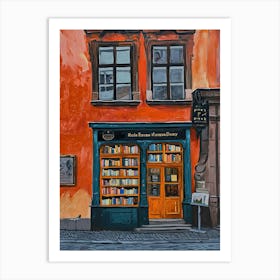 Prague Book Nook Bookshop 4 Art Print