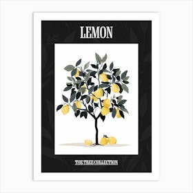 Lemon Tree Pixel Illustration 4 Poster Art Print