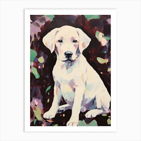 A Labrador Retriever Dog Painting, Impressionist 3 Art Print