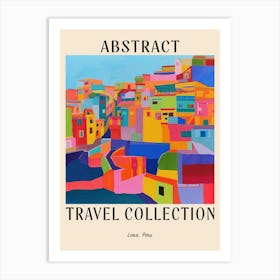 Abstract Travel Collection Poster Lima Peru 1 Art Print