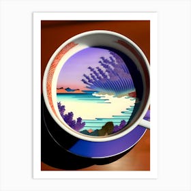 Lavender Cup Of Tea Art Print