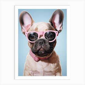 French Bulldog In Sunglasses Art Print