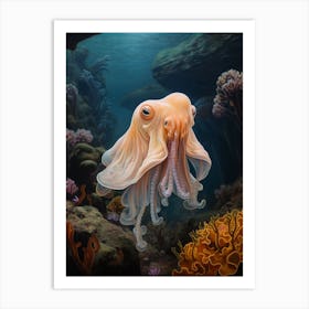 Dumbo Octopus Illustration 17 Art Print