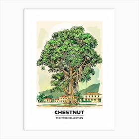 Chestnut Tree Storybook Illustration 3 Poster Art Print