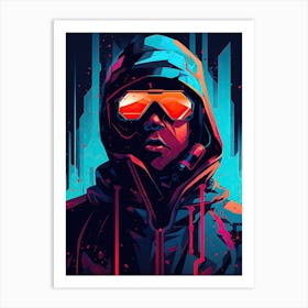 Cyberpunk man Art Print