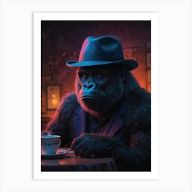 Gorilla In A Hat 2 Art Print