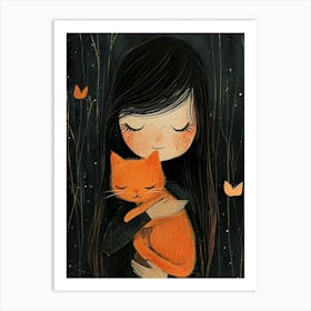 Orange Cat Art Print