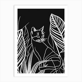 Exotic Shorthair Cat Minimalist Illustration 1 Art Print